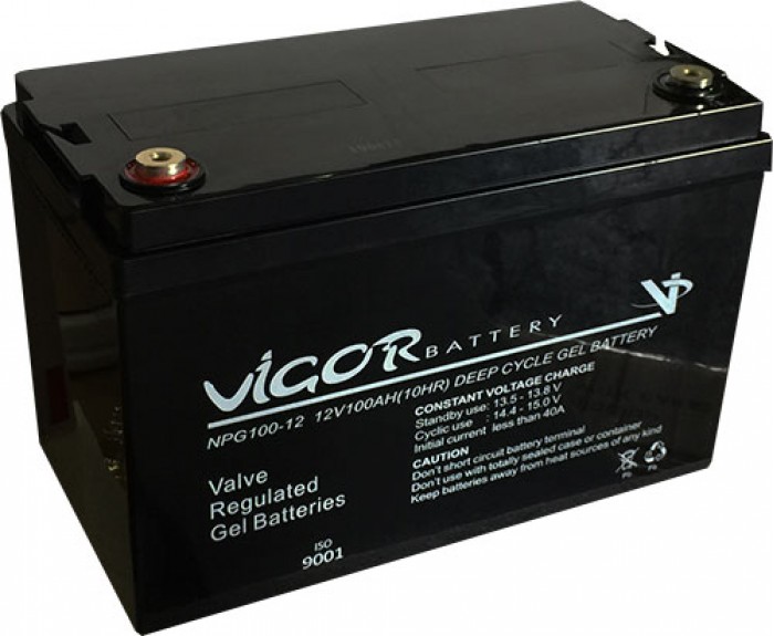 Vigor 12v 100Ah Jel Solar Akü