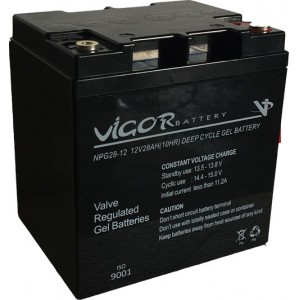 Vigor 12v 28Ah (D) Jel Solar Akü