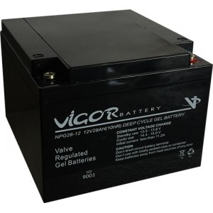 Vigor 12v 28Ah (Y) Jel Solar Akü