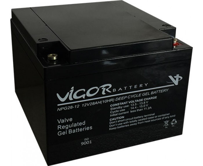 Vigor 12v 28Ah (Y) Jel Solar Akü