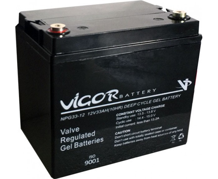 Vigor 12v 33Ah Solar Jel Akü
