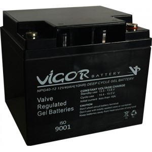 Vigor 12v 40Ah Jel Solar Akü