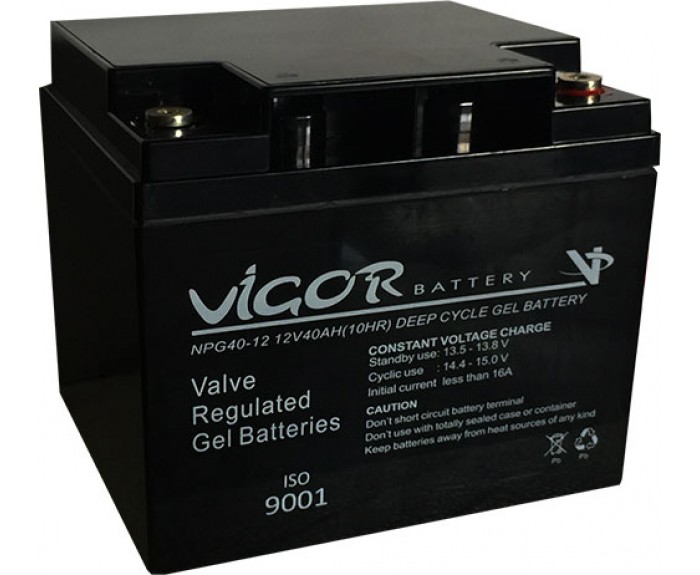 Vigor 12v 40Ah Jel Solar Akü