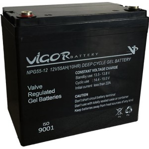 Vigor 12v 55Ah Jel Solar Akü