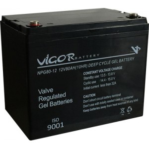 Vigor 12v 80Ah Jel Solar Akü