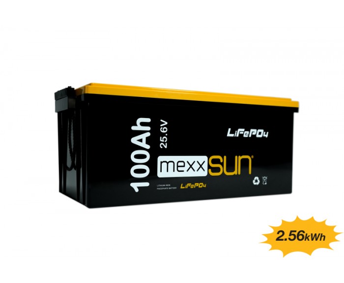 MEXXSUN Lityum Akü 25,6V 100Ah (LiFePo4) 2560Wh