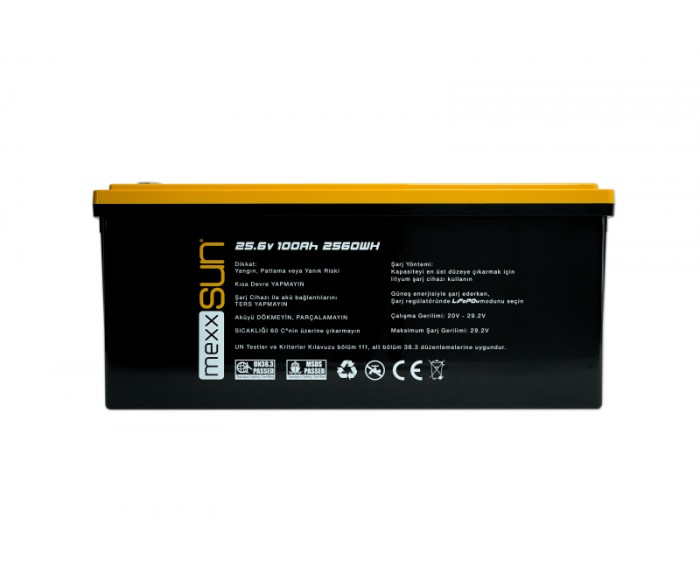 MEXXSUN Lityum Akü 25,6V 100Ah (LiFePo4) 2560Wh