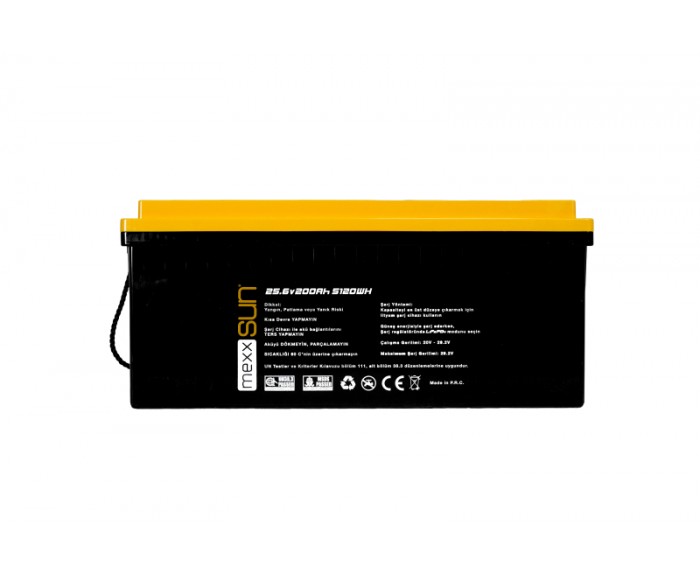 MEXXSUN Lityum Akü 25,6V 200Ah (LiFePo4) 5120Wh