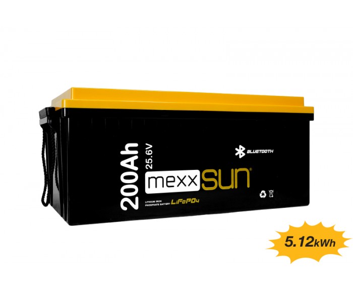 MEXXSUN Lityum Akü 25,6V 200Ah (LiFePo4) 5120Wh