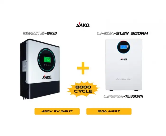 Sako Sunon-IV 8KW Inverter + Li-sun 51.2V 300Ah Lityum Akü Off-Grid ...